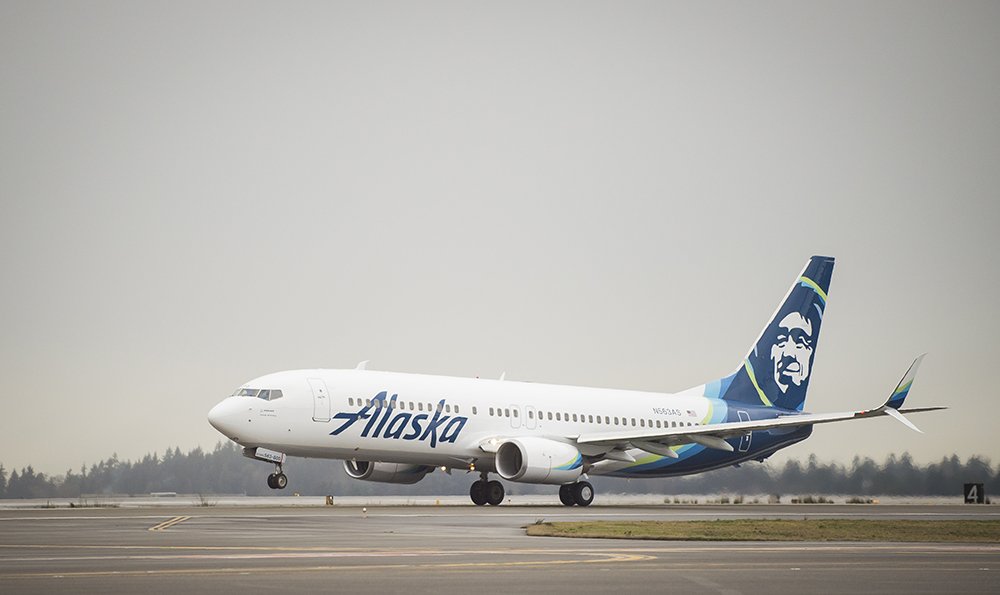 AlaskaAir's tweet photo. Eight of our aircraft feature the new look. By years end, we'll have over 60 newly painted 737s in our fleet #AvGeek https://t.co/ngJ65eTHdG