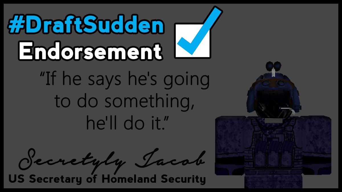 DraftSudden's tweet photo. .@Secretly_Jacob says the President is someone who can get things done, and he wants to #DraftSudden. https://t.co/rDnyZoKeXX