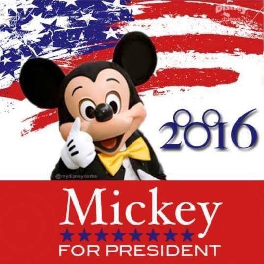 Image result for Write-In-Vote Option for President mickey mouse