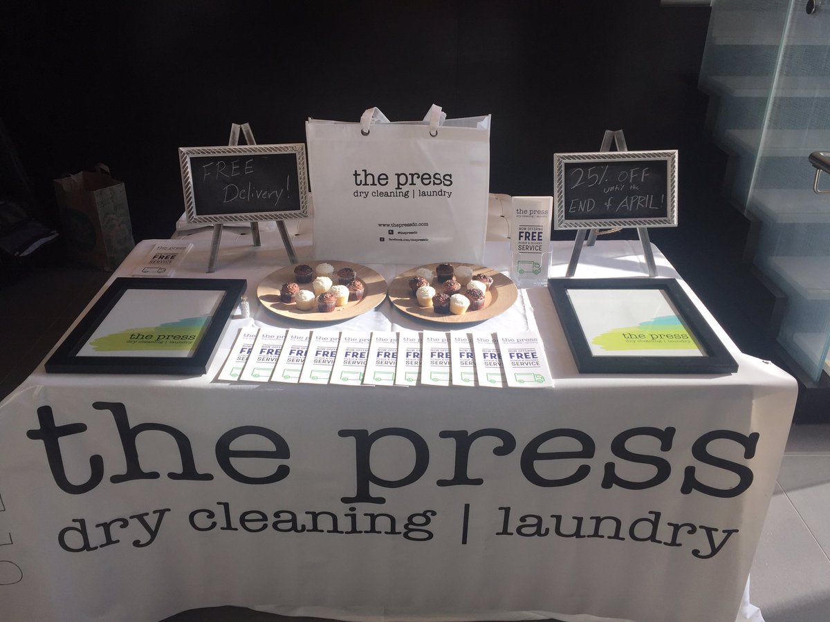 TheUptonApts's tweet photo. .@ThePressDC is in the lobby w goodies and info on dry cleaning! #uptonlife #bozzuto https://t.co/IyQOwOzqij