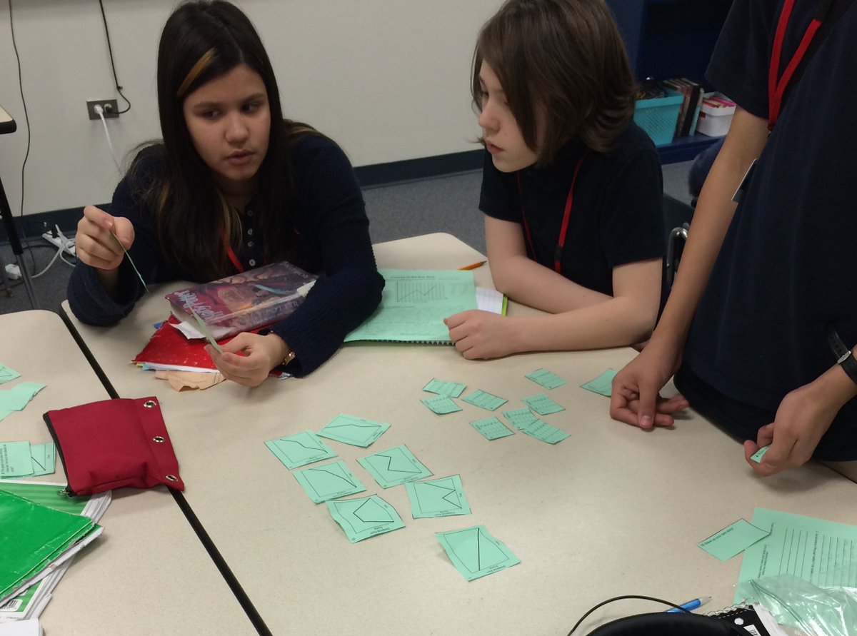 _MrsGiven's tweet photo. Ss had high level discussion as they sorted graphs, tables, & stories. #MARSTask #MTBoS #HMSFalcons #BSD100Math https://t.co/DXA5dIR8ze
