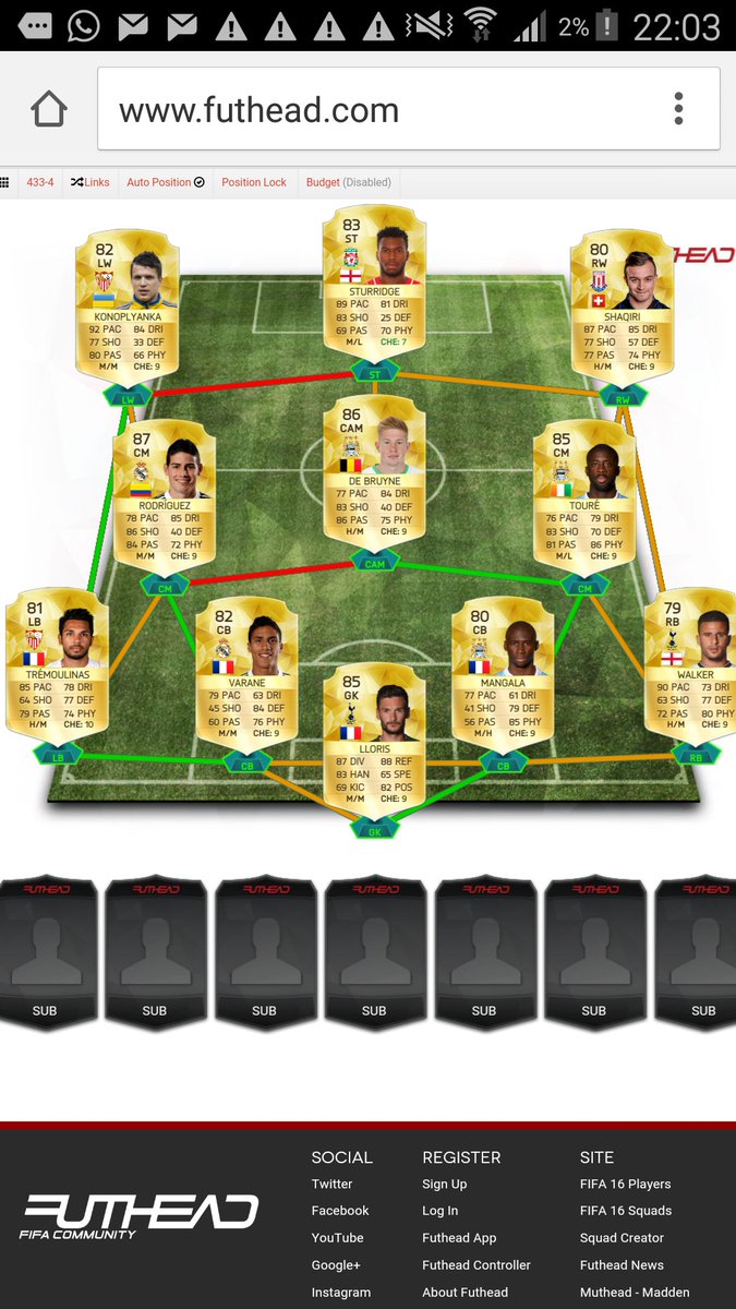 ivan_NFS's tweet photo. Hola @FIFAntastic_  que te parece este equipo, cambiarías algo? O harías por 150 otro mejor? Gracias crack! https://t.co/NyscFzorQ9