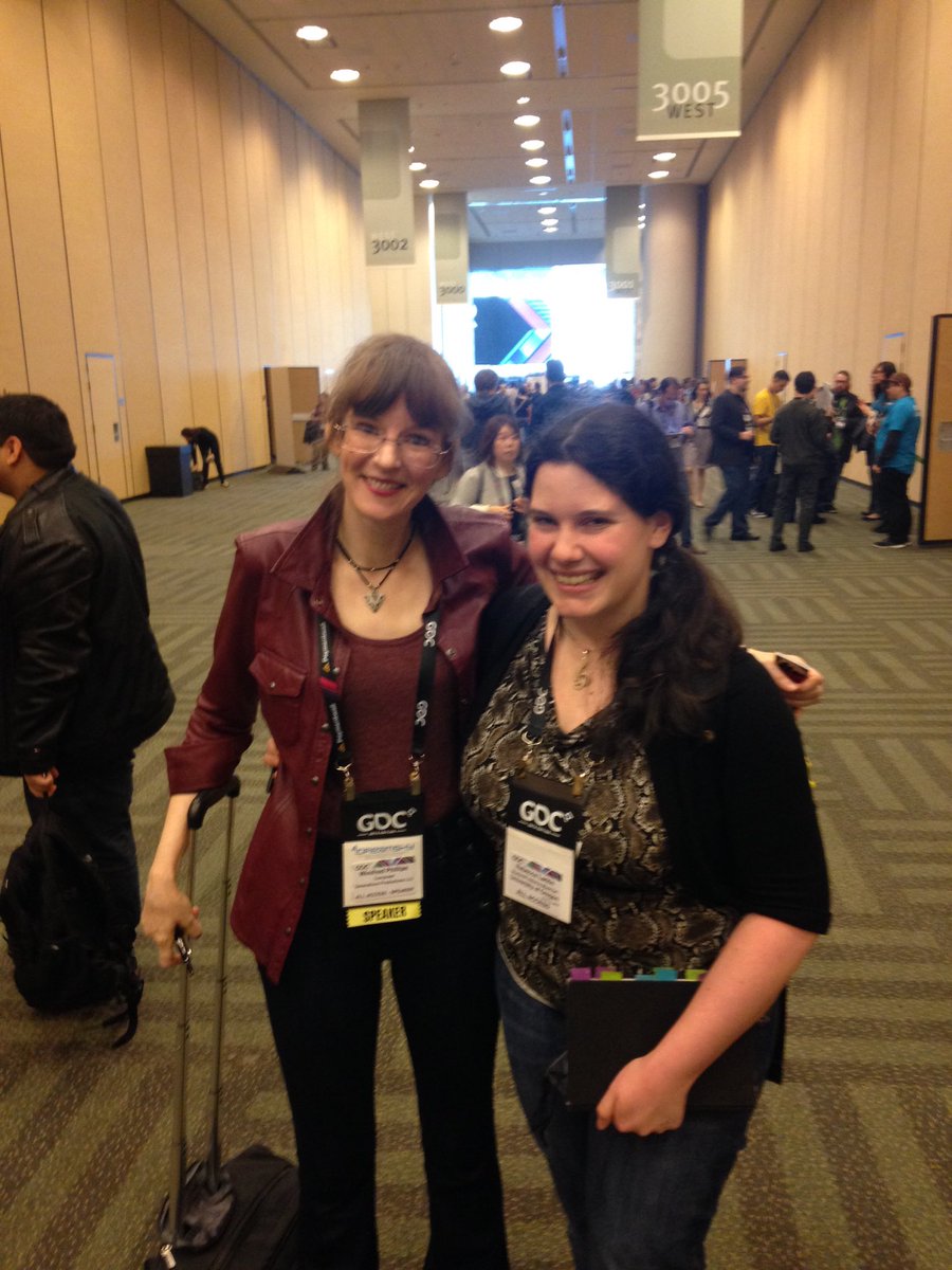 Rebecca_Larkin's tweet photo. So glad that I finally met @winphillips last week at #gameaudioGDC! Her book has been such an inspiration! Thanks! https://t.co/MzYQAlXMyh