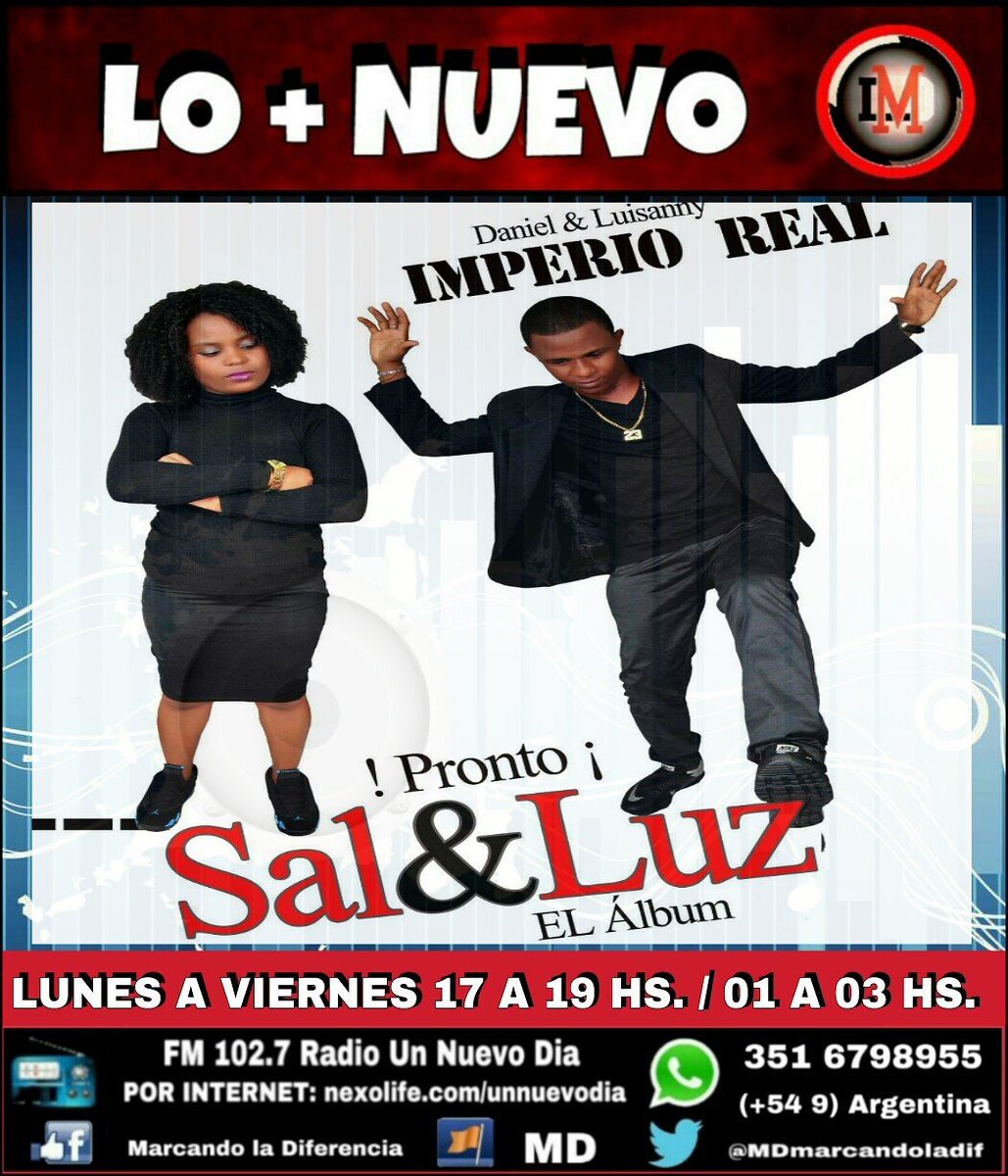 RadioMD_ok's tweet photo. NUEVO TEMA #IMPERIOREAL #VARONYHEMBRA
ESCUCHALO EN MD
::📻 https://t.co/GEgLE3yVny
▫Lun a vie 17 a 19 hs/ 01 a 03 hs https://t.co/H1pPorky5s