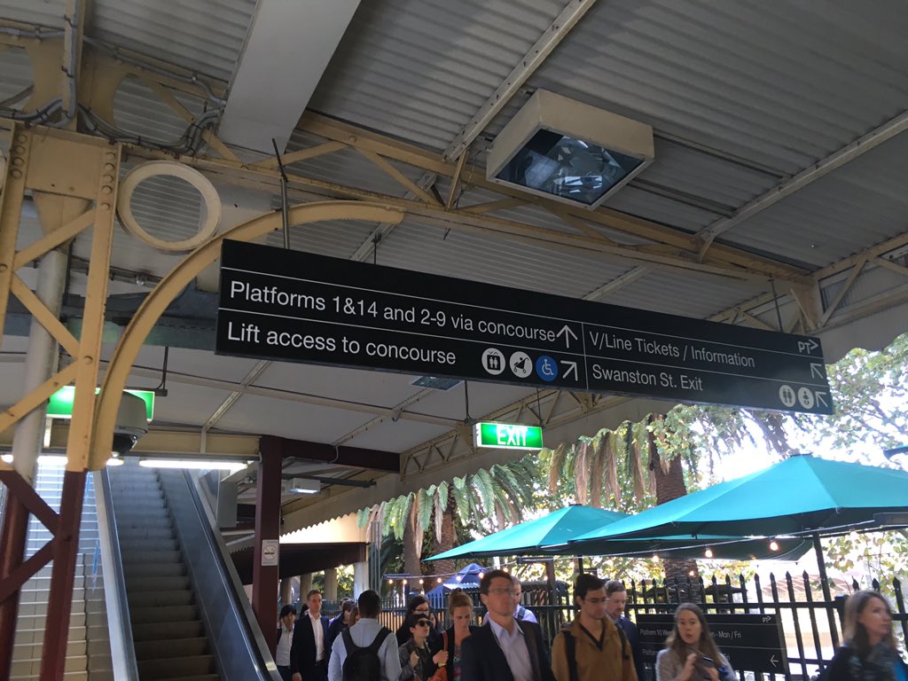 juliawilsonptnp's tweet photo. Trying to find Platform 13 at Flinders St is like trying to find platform 9 3/4 #wayfinding #ptnp16 https://t.co/vkbrhdPOUB