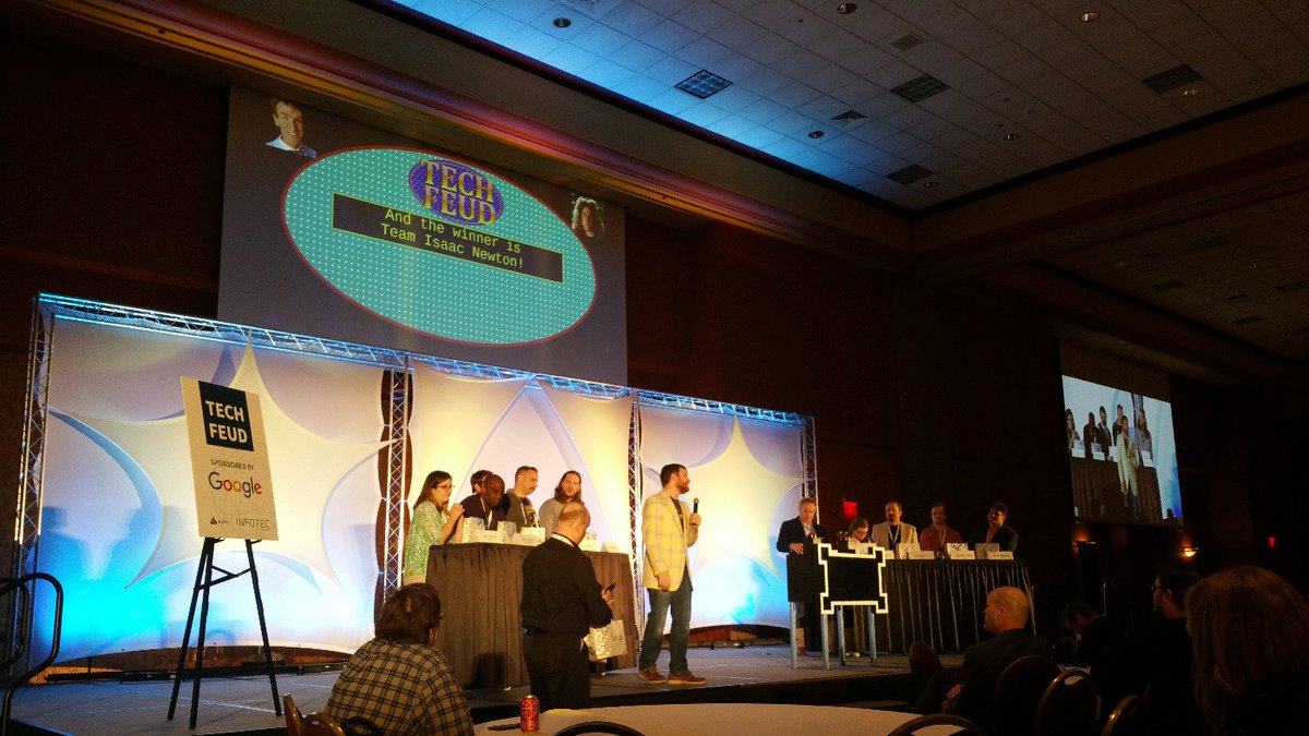 K2damilla's tweet image. Congrats to Team Sir Isaac Newton, the winners of the #infotec16 #techfeud.