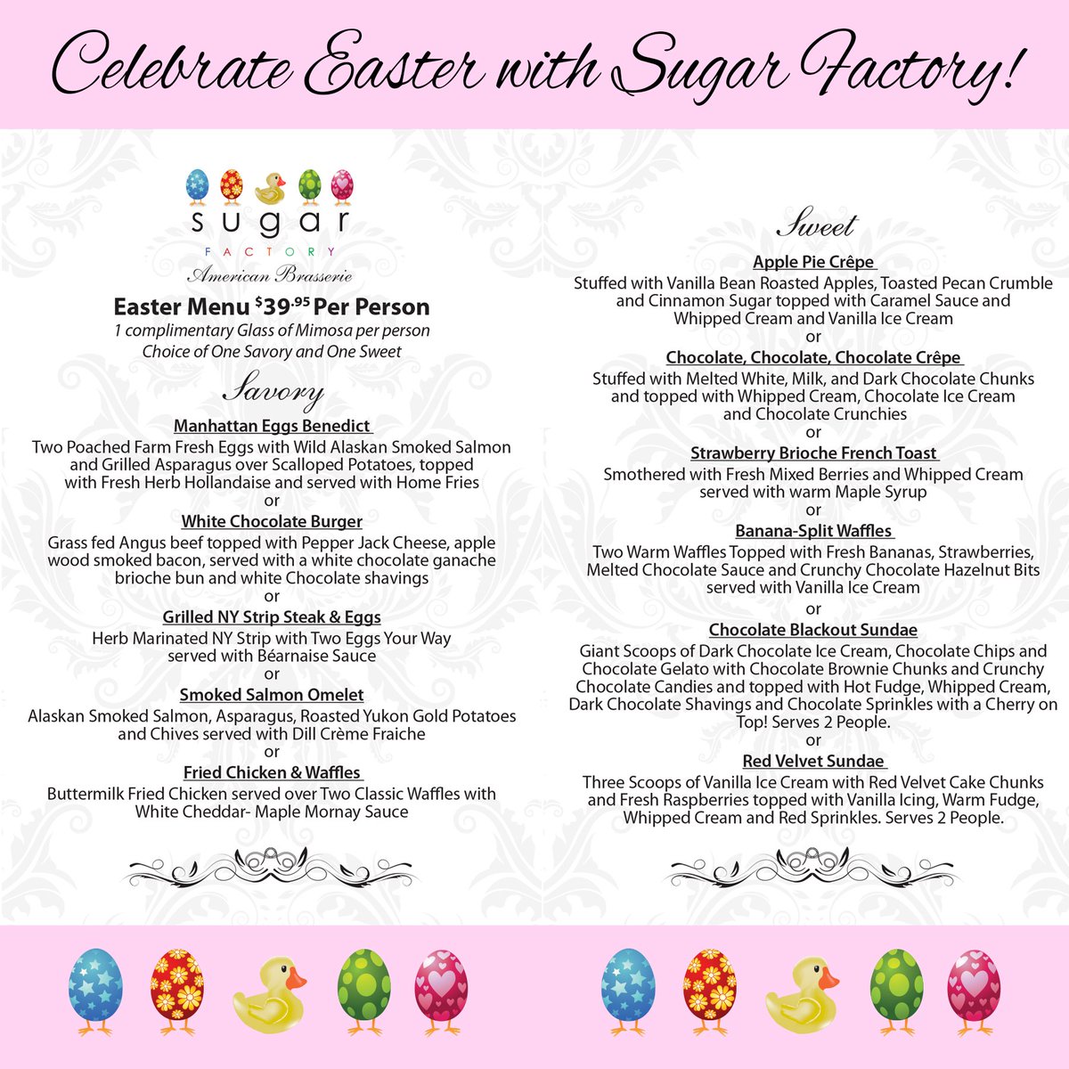 Sugar factory menu - australiandase