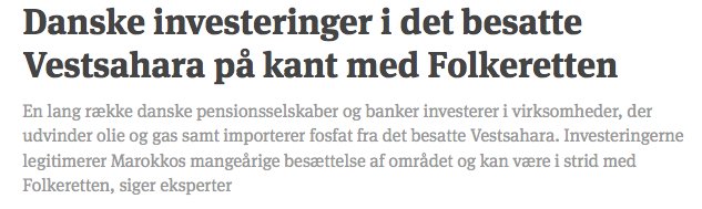 .@Afrikakontakt på forsiden af <a href="/informeren/">Dagbladet Information</a> om danske investeringer i det besatte Vestsahara #dkaid #disinvestsahara