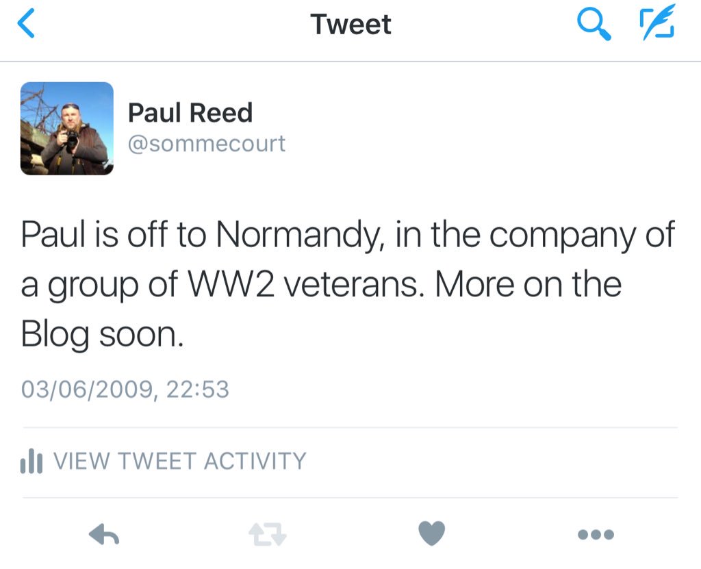 sommecourt's tweet photo. Nice to see my #FirstTweet was about #WW2 veterans: was about to take the York #Normandy vets to #DDay65 https://t.co/Us2ScWOBDN