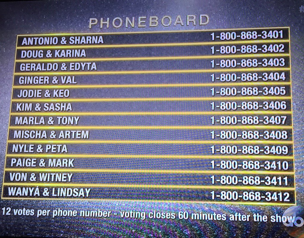 ShowbizSpy's tweet photo. #DWTS #Phoneboard
Contestant Phone Numbers https://t.co/BCm2ptBBMt