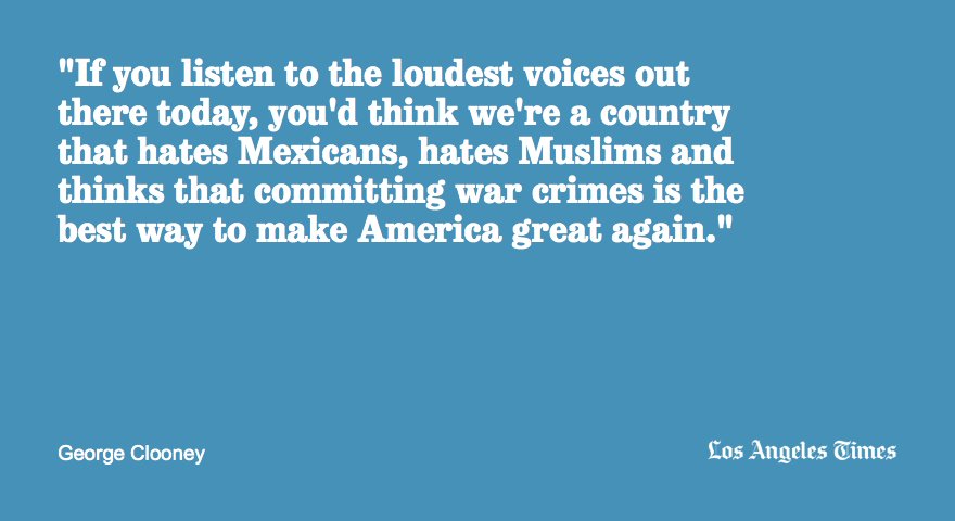 latimes's tweet photo. George Clooney bashes Donald Trump in Hillary Clinton fundraising letter https://t.co/TdbD4xhJhA https://t.co/NbGjJ4dCfx