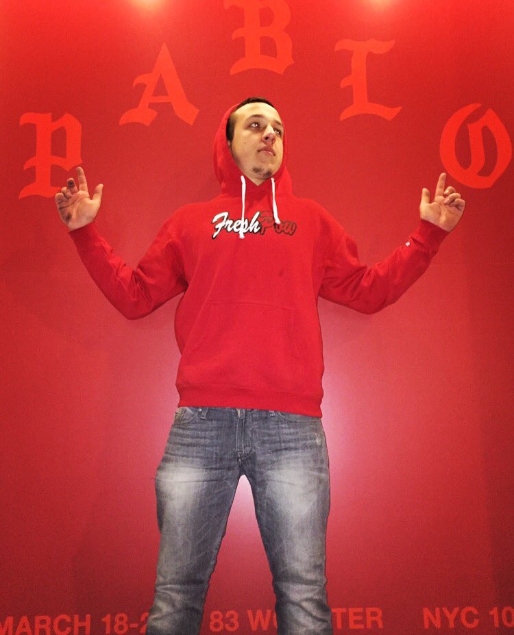freshpowteam's tweet photo. #FreshPow Clothing! 
Who is Pablo? @kanyewest 
https://t.co/IsekTC0Jz2 https://t.co/nP9TcOjZFW