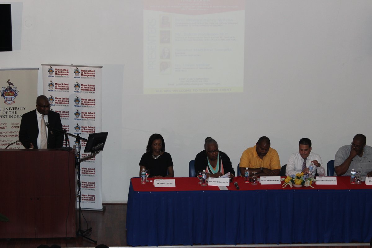 MSBM_Jamaica's tweet photo. #HappeningNow: Public Forum surrounding the topic #Elections2016:Reflections and Next Steps. #JaVotes2016 #MSBM https://t.co/0ZiQurvz6i