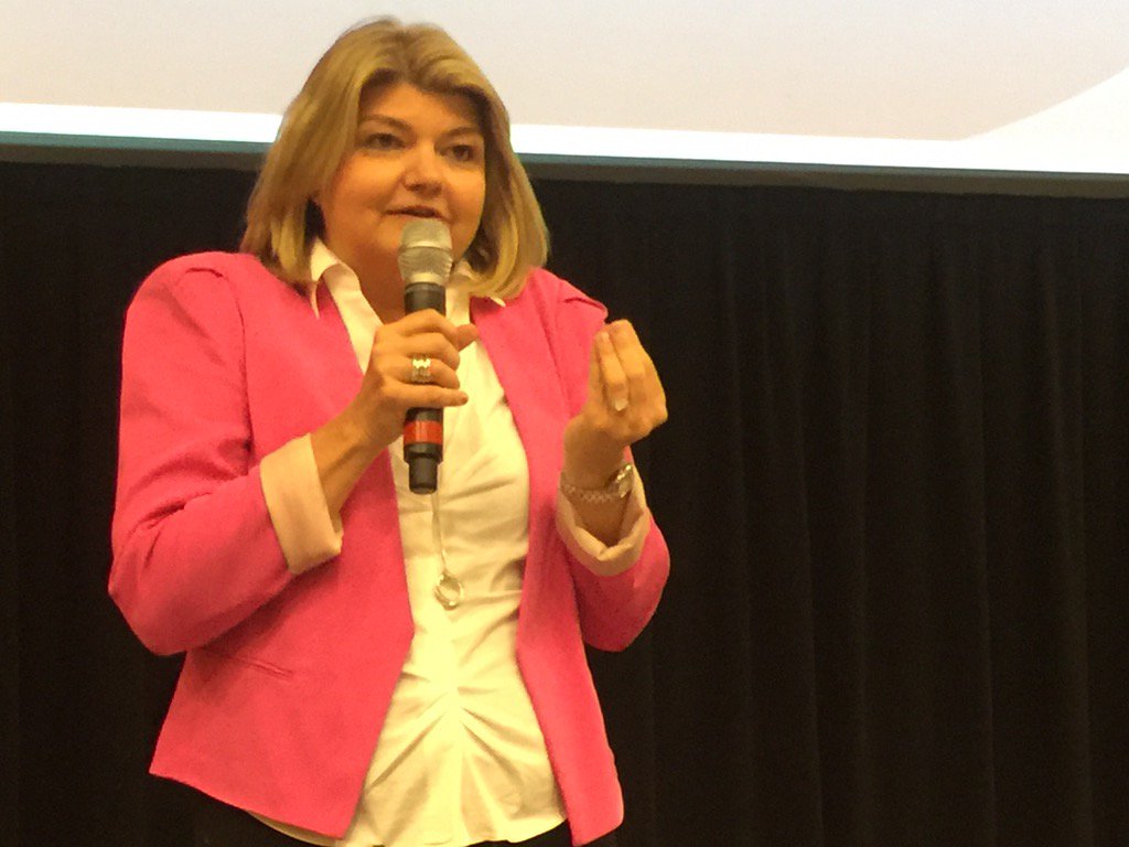 TamaraMcCleary's tweet photo. "Tell me facts &amp; I believe. Tell me a story &amp; it'll live with me forever." ~ @sandy_carter #PBWC #ChangingTheGame https://t.co/D1bqyjhYbn