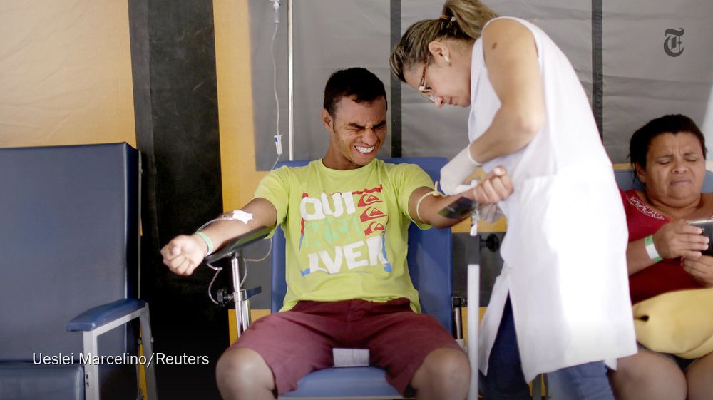 NYTHealth's tweet photo. An experimental dengue vaccine worked almost perfectly in a small trial https://t.co/R7PnS32pw1 https://t.co/SsJ5HHhLoG