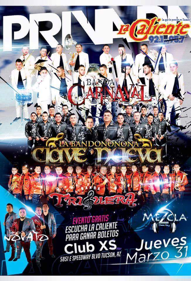 BandaTriguera's tweet photo. Este 31 de Marzo....... Banda Triguera Con Todooooo en Tucson, AZ! Junto a @_bandacarnaval   Quien quiere boletos? https://t.co/rb2J6k1X8r
