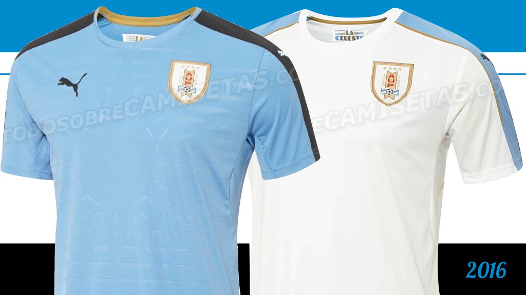 Nueva camiseta de Uruguay para 2016