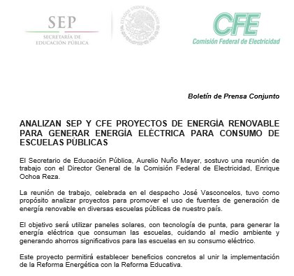 EnriqueOchoaR's tweet photo. En diversas escuelas públicas se instalarán paneles solares para generar la energía eléctrica que éstas consumen. https://t.co/pFTLa1L5pv