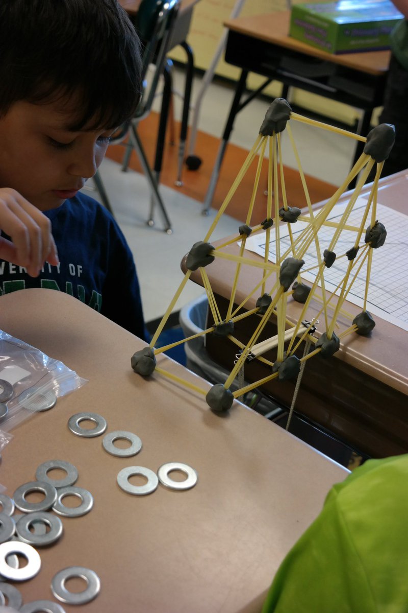 happymath4u's tweet photo. Putting our Riley Avenue Spaghetti Bridges to the test! #guesshowmuchweight @LWallace4u @DW_Educator @rcsdpd https://t.co/Q8DVXwqtho