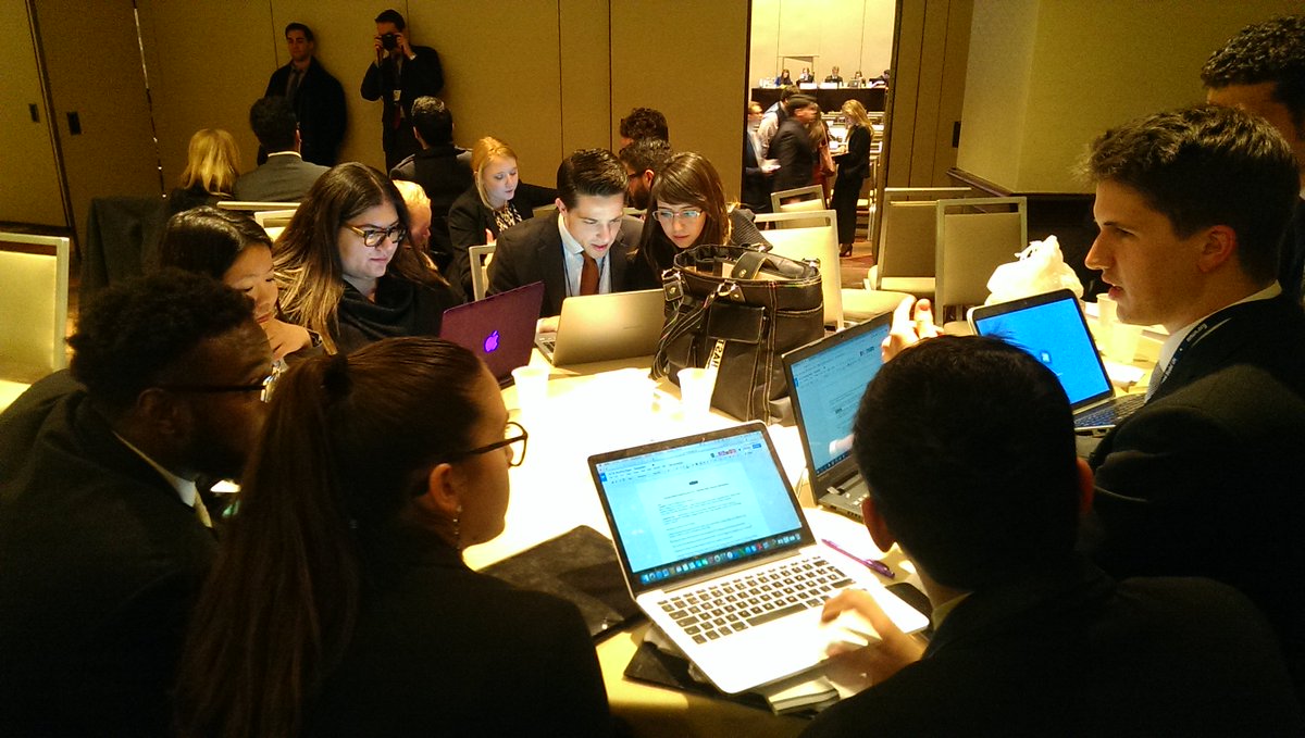 TheOfficialNMUN's tweet photo. #nmunECOSOC busy in action discussing Universal Access to Water at #NMUN2016 #NMUNNY2016 https://t.co/7P0PYNcY3j