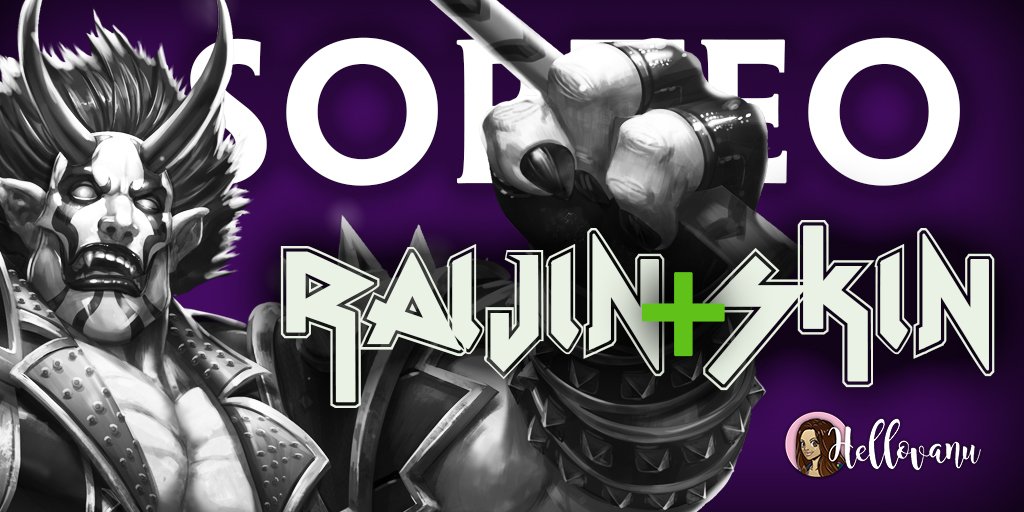 hellovanu's tweet photo. 🤘🏼 ¡SORTEO RAIJÍN + SKIN! 🤘
RT y follow para entrar en el sorteo.

2 Ganadores el martes 22 Marzo. https://t.co/uu1N57CHpq