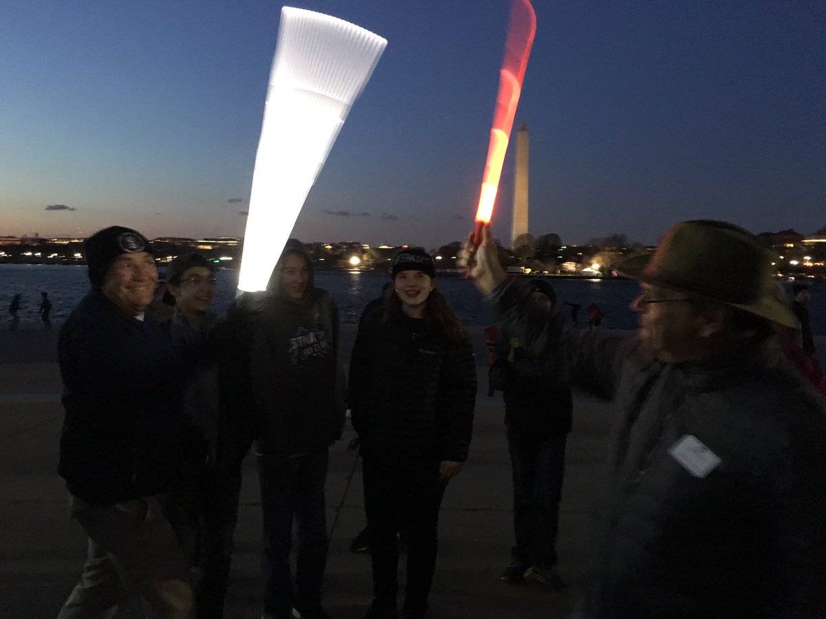 TheBlairHuggins's tweet photo. Epic Lightsaber Battle between @WorldStrides course leaders #RonWon #BestTripEver #STMADC https://t.co/1swZDhPt9P