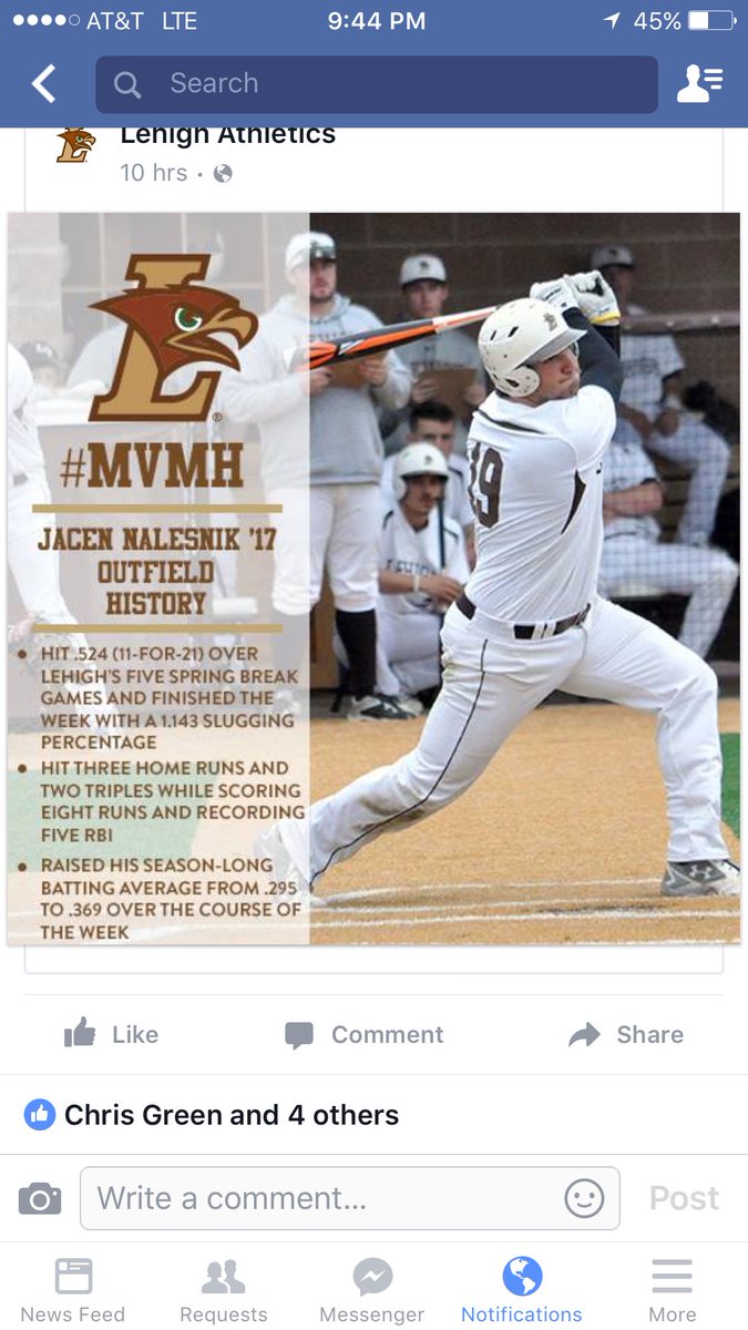 Traww8110's tweet photo. 👏🏻👏🏻👏🏻👏🏻👏🏻👏🏻👏🏻👏🏻👏🏻👏🏻 my man @JacenNalesnik is going places!!! #hometownhero #lehighbaseball #manchild https://t.co/Emsx4DZ7Sv