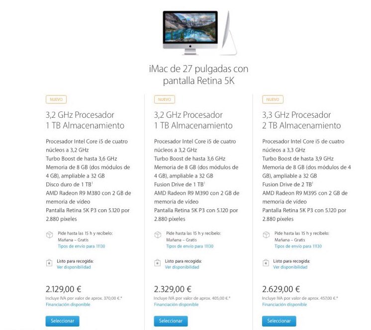 ApleDecir's tweet photo. #Apple renueva la gama #iMac en un discreto segundo plano. Cambios internos para mejorar el rendimiento https://t.co/eymC4C53Mm