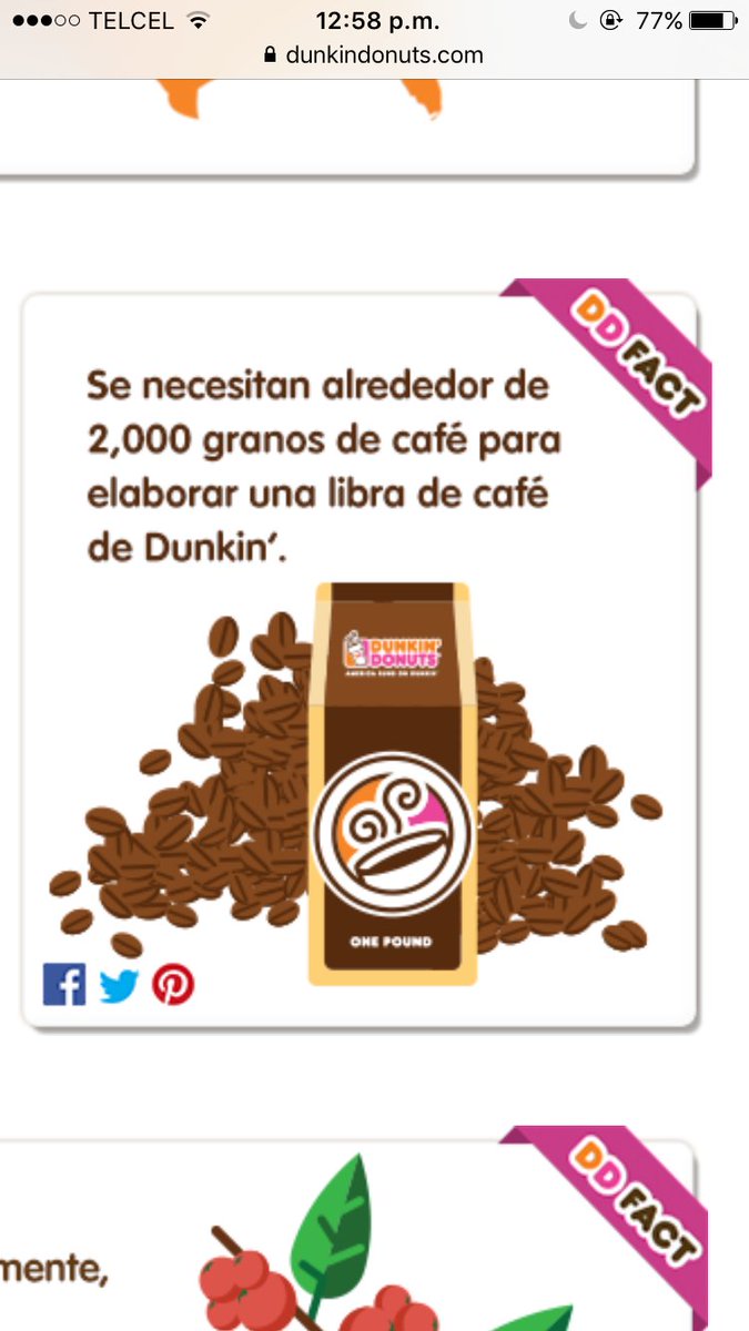 idem_ccm's tweet photo. #SabíasQué se necesitan alrededor de 2000 granos de café para elaborar una libra de Café de @DunkinDonutsMx
#DDFact https://t.co/xv9Gyx9VI3