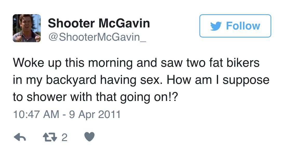 ShooterMcGavin's tweet photo. Shooter’s first tweet https://t.co/f3P6o353ec