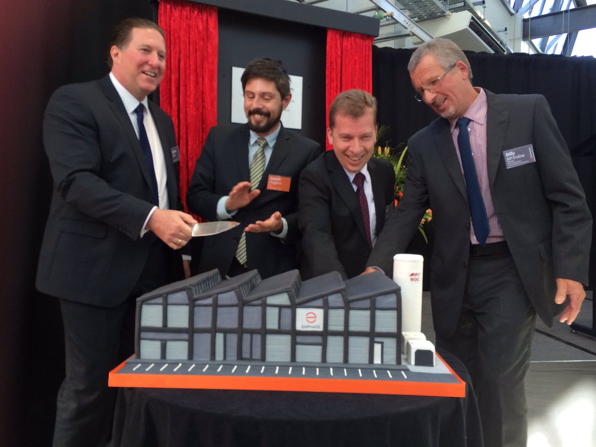 GarethHughesNZ's tweet photo. A real privilege to help open Enphase Energy's new R&amp;D facility in Chch. Great to see good new high-tech jobs https://t.co/DkbyYOdmvi
