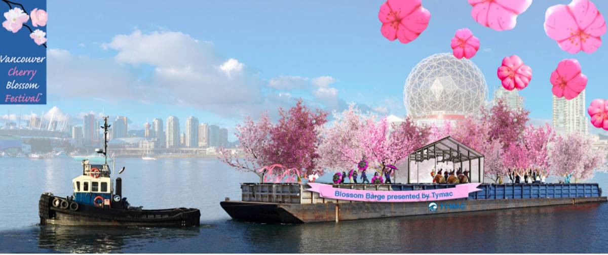 georgiastraight's tweet image. Blossom Barge in #Vancouver waters to celebrate the Cherry Blossom Festival ow.ly/ZMDhe