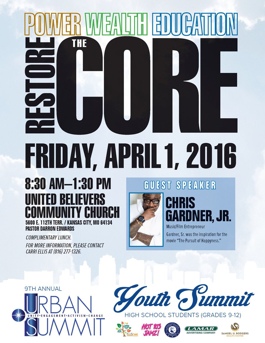<a href="/kc_urban/">Urban Summit</a> to host Youth Summit featuring Chris Gardner, Jr #pursuitofhappyness April 1st