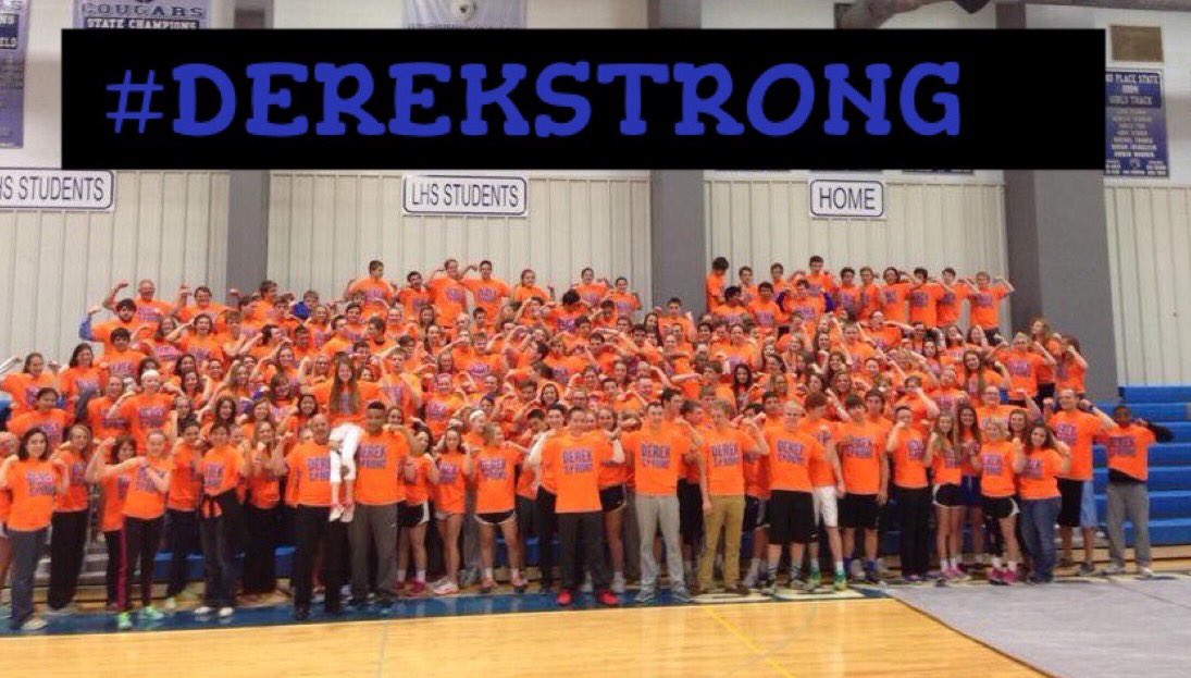 lhssc_stuco's tweet photo. Sending our love to Derek! LHS is #DEREKSTRONG https://t.co/naPYLBbMoN
