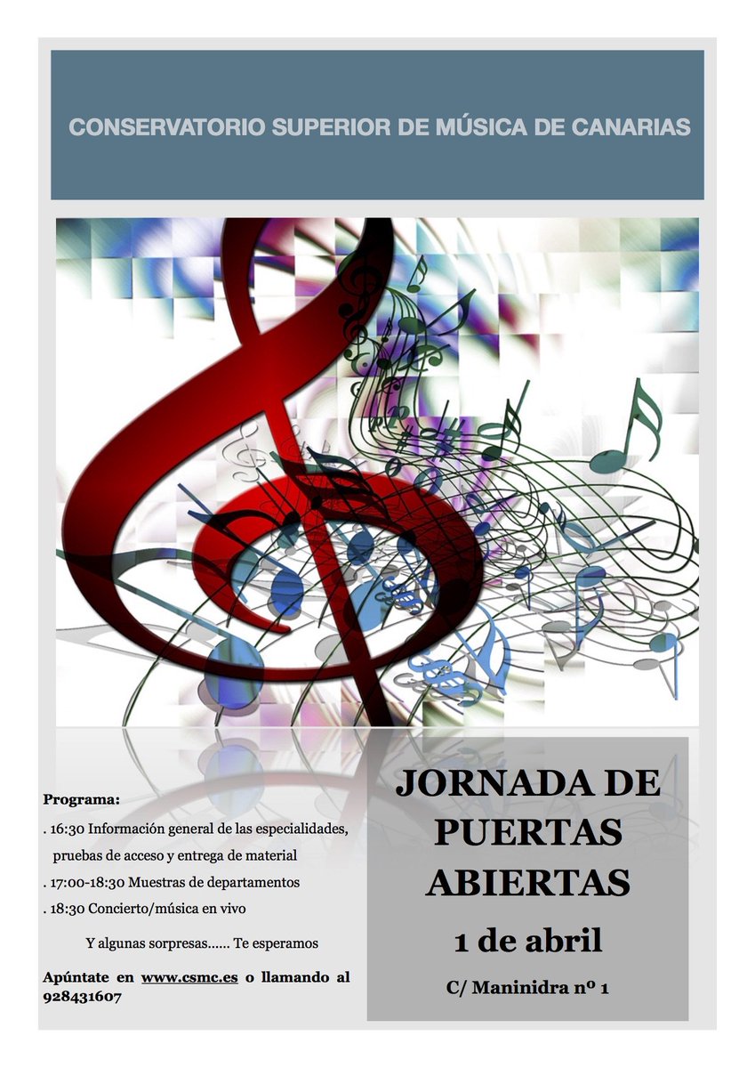 CSM_Canarias's tweet photo. 1 de abril. Jornada de Puertas Abietas (sede de Gran Canaria) @CSM_Canarias @EducacionCan #CSMCGC https://t.co/O7fUlDSSoI