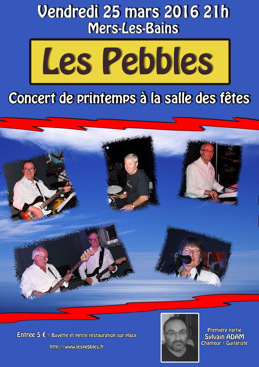 LesPebbles's tweet photo. Rappel : On se retrouve vendredi soir a 21 h a la salle aragon de Mers les bains !!!!
Entrée: 5 euros https://t.co/YthxmG5kTu