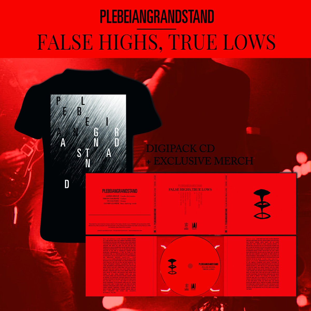basementapesind's tweet photo. Pre-order now PLEBEIAN GRANDSTAND False Highs, True Lows Digipack CD and Tee-shirt! https://t.co/yalDMWMrtf
