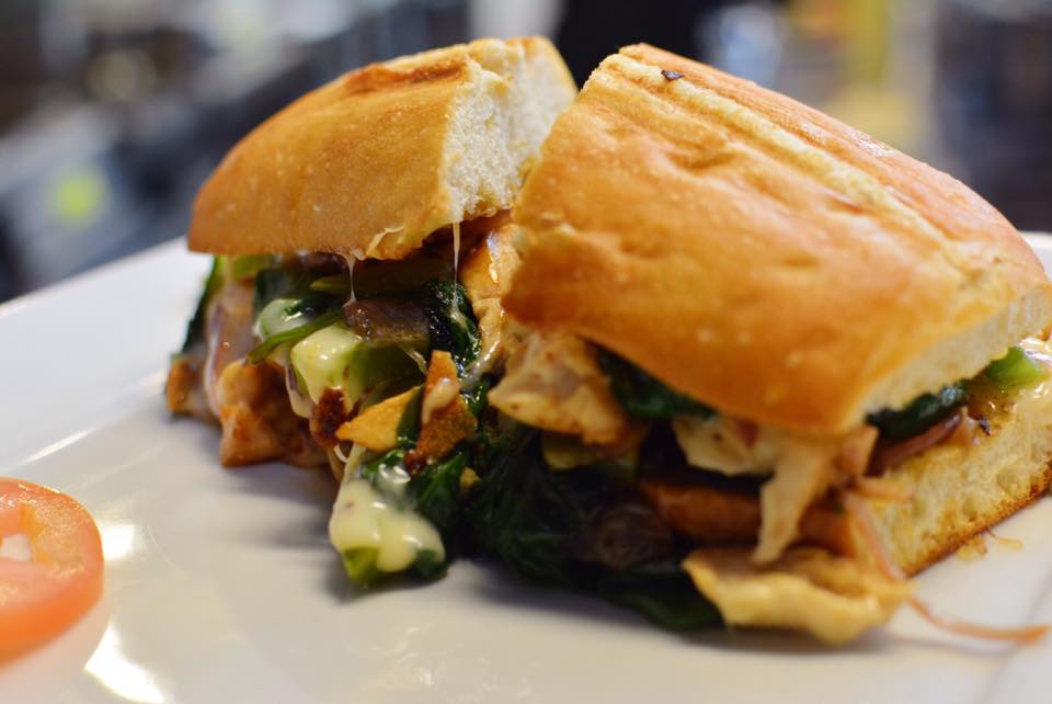 AntiguaCafeSSF's tweet photo. Happy hour gets happier when you're staring down this beautiful beast of a sandwich #southsanfrancisco #southcity https://t.co/yUjHkuuH1s