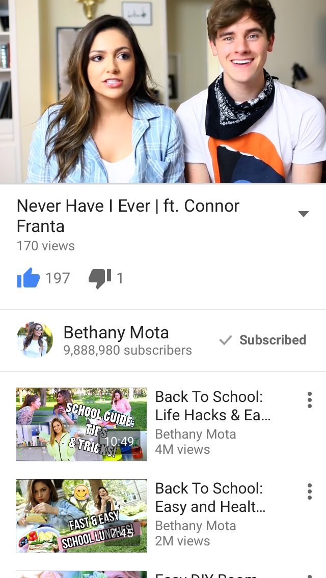 m7ngs's tweet photo. ITS LIT #BETHSNEWVIDEO @BethanyMota @ConnorFranta https://t.co/2UW074tkt9