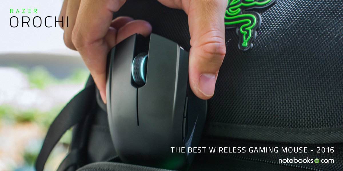 Razer's tweet photo. Awarded Best Wireless Gaming Mouse 2016 by @NotebooksCom, the Orochi perfect for on-the-go https://t.co/Z4XGTavmj1 https://t.co/ZJrqCqxCsw