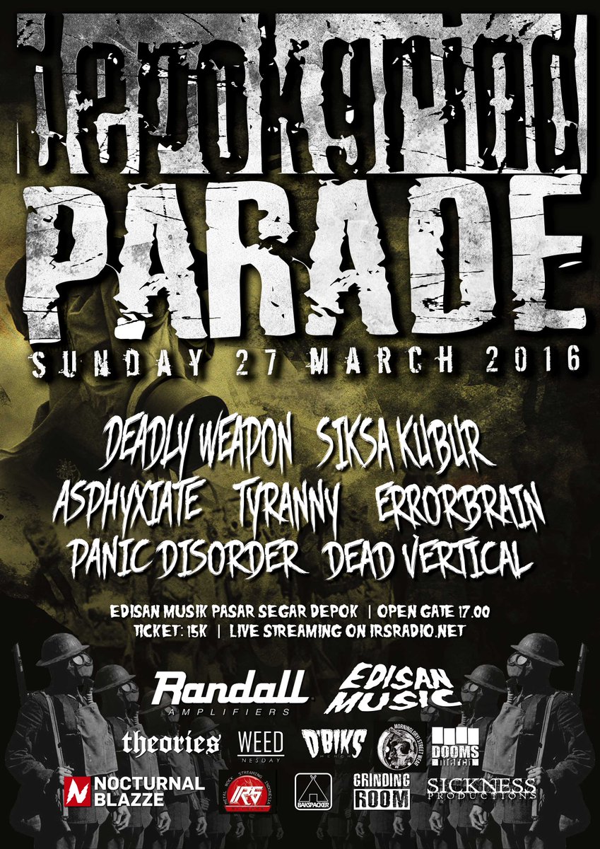 DEPOK GRIND PARADE! Minggu 27, Maret. 2016 at Edisan Music Pasar Segar Depok. Support by 
<a href="/Weednesday_420/">WEEDNESDAY Clothing</a>