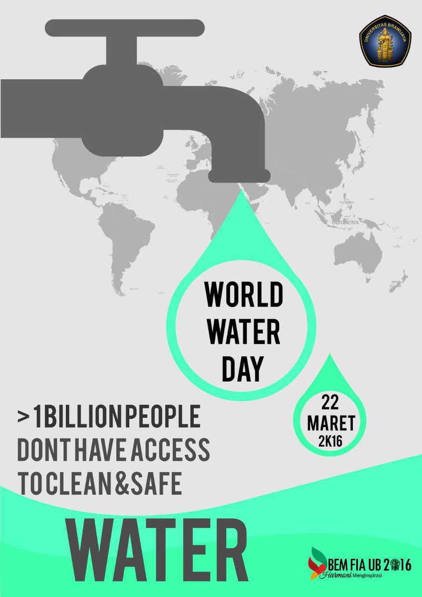 Pagi Mahasiswa FIA.
Slmt Hari Air 2016.
Save Water, save life, and save the WORLD.
#BEMFIA2016
#HarmoniMenginspirasi