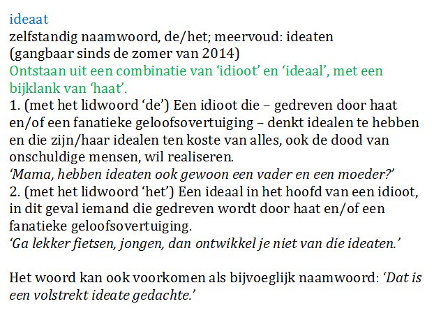 Nieuw in het woordenboek: