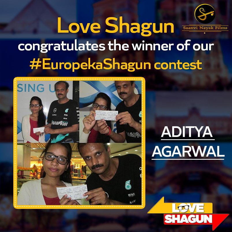 LoveShagun's tweet photo. *Drum-rolls* and the winner of the #EuropeKaShagun contest is... 
Aditya Agrawal! #LoveShagun https://t.co/EA0h7xF3pR