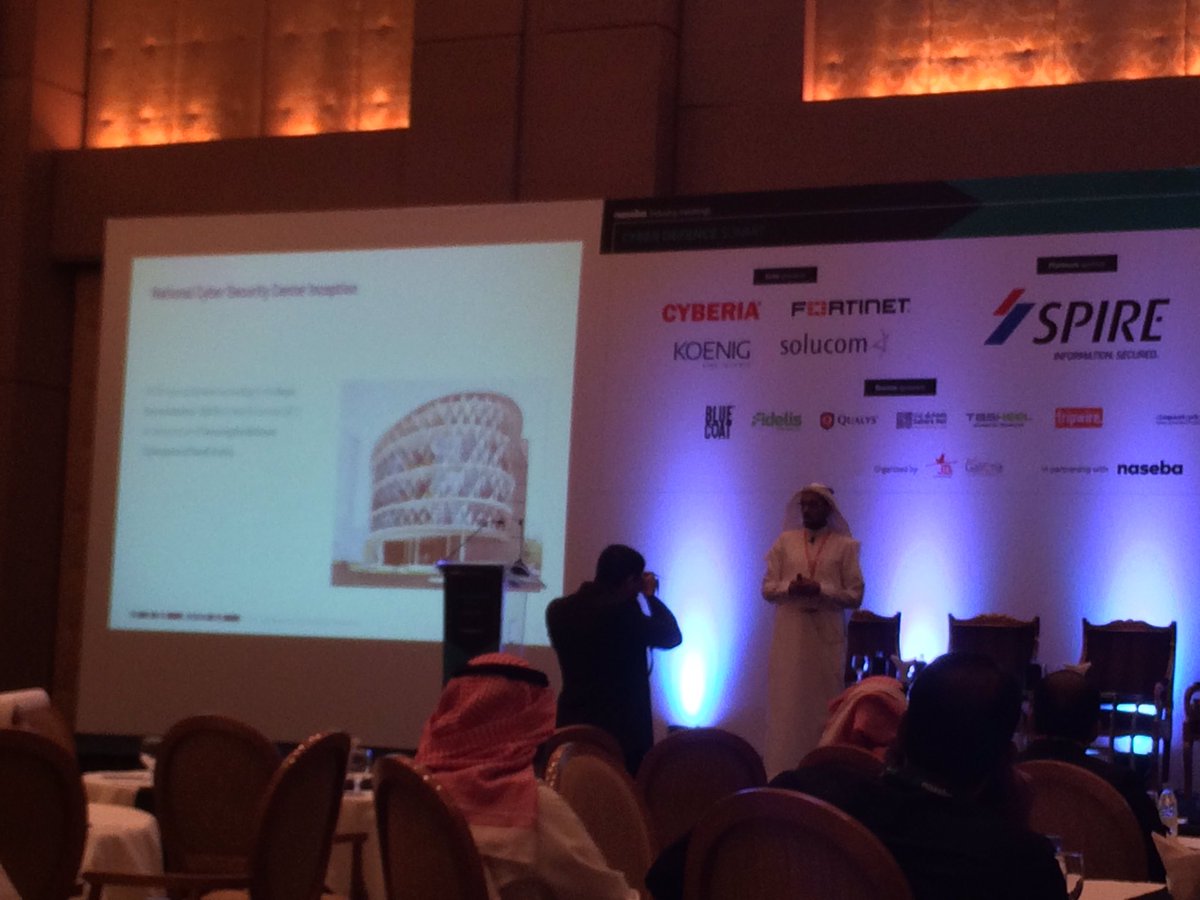 FREDGOUX's tweet photo. Presentation of the national saudian cybersecurity centre #SaudiCyber est. 2012 with M.Alshamrani. https://t.co/OauYaEgivB