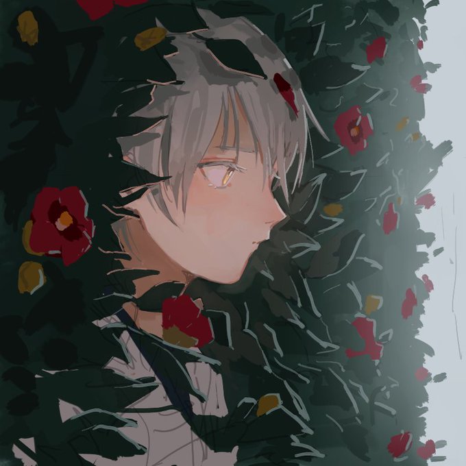 クリスタにいくつかブラシを入れてみたから練習にラクガキ
鶴丸さんは椿が似合う 