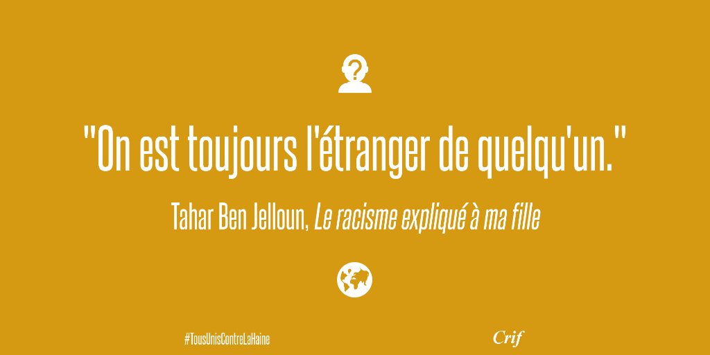 Le_CRIF's tweet photo. Vaincre la haine, c'est simple, il suffit de bien garder ça en tête ! #TousUnisContreLaHaine https://t.co/XCooNnrtb0