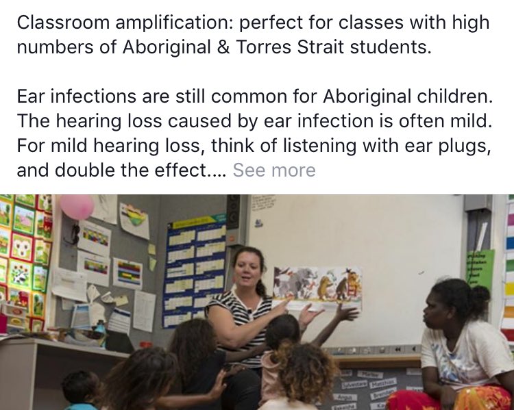 Why use classroom amplification in classes with high numbers of Aboriginal students? facebook.com/Australian-Hea…