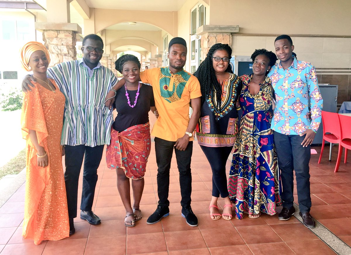 Ashesi's tweet image. Students celebrating African cultures for #ASCweek today! Did you know over 20 countries are represented #atAshesi?