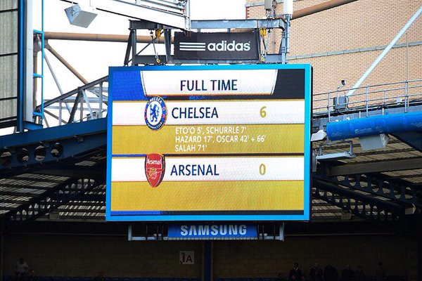 Hari ini pada 2014, Arsenal kita hantam 6-0 di Stamford Bridge... #CFCIndo